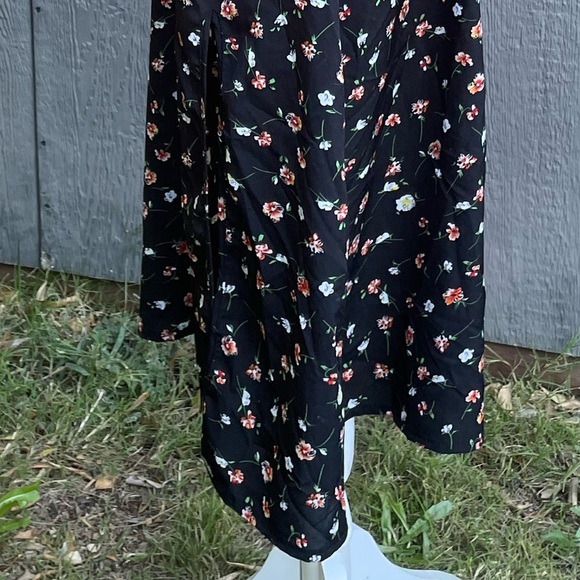 Cami Slip Dress Floral Print Thigh Slit Spaghetti Strap Size XL - Picture 8 of 9